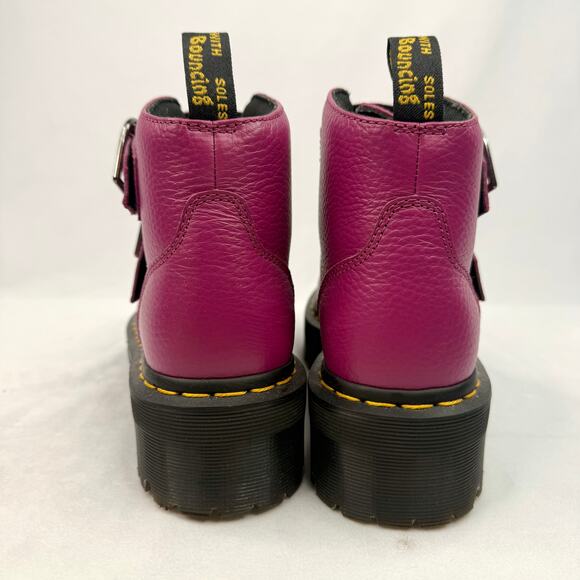 Dr. Martens Devon Heart Boots Fuchsia - Picture 8 of 12